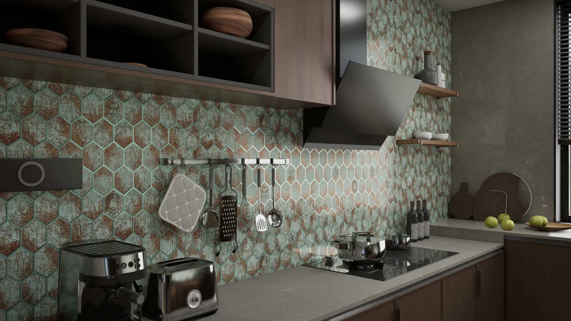 Mailono Zapta wall tiles in a room