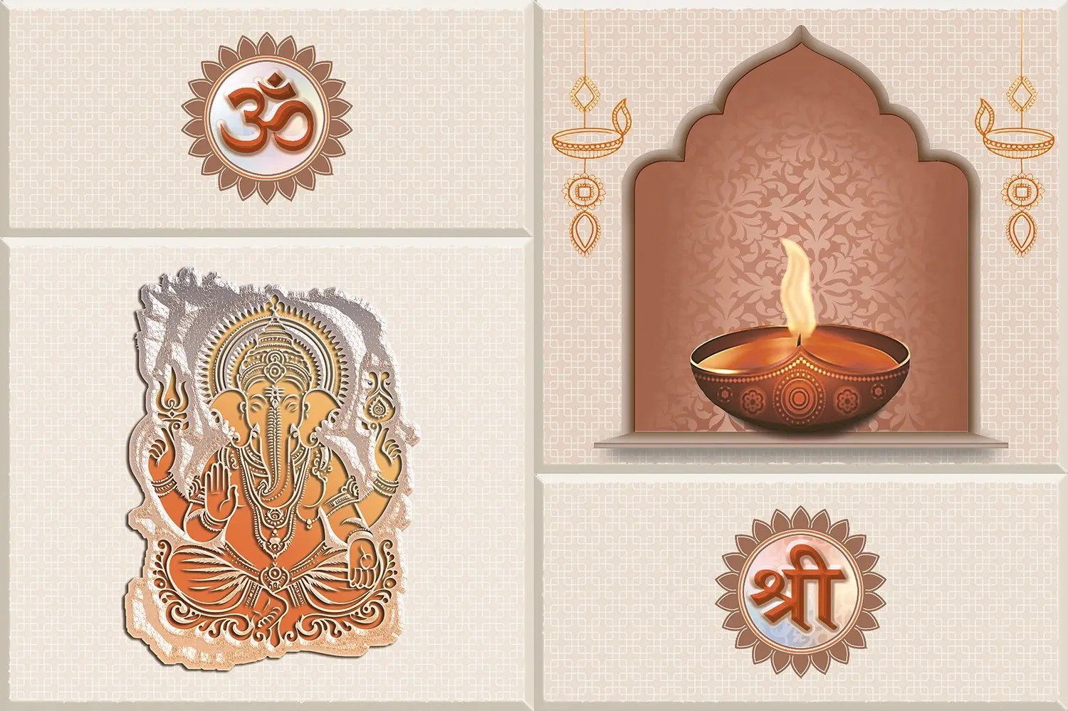 Divyam God wall tile by Axoli Tiles